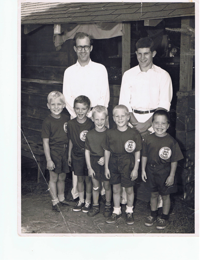 And, finally, remembering most fondly, there's little Bobby Wiff (blond kid in the middle) in his first camper summer, 1952 at Camp Norway in nearby Vermont. 