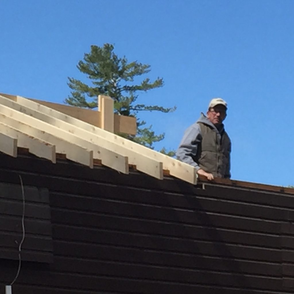 Said Dan, as he popped up from the new roof line, "I can't see my shadow so I guess that winter is nearly over."  