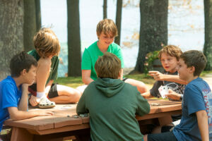 friends playing cards