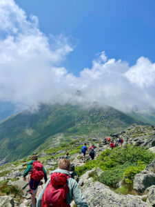 hiking in the clouds